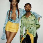 Joan Smalls and Thompson, in looks from the Theophilio spring/summer 2023 collection.